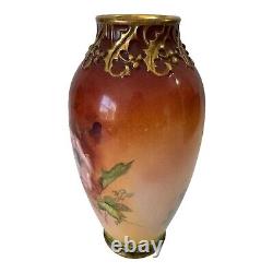 Antique Royal Bonn Pottery Germany Floral Decorative Vase