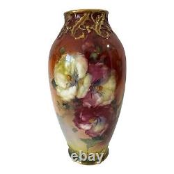 Antique Royal Bonn Pottery Germany Floral Decorative Vase