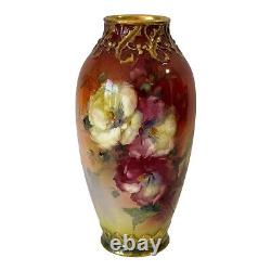 Antique Royal Bonn Pottery Germany Floral Decorative Vase