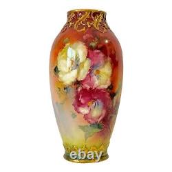 Antique Royal Bonn Pottery Germany Floral Decorative Vase