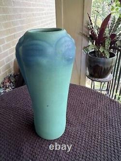 Antique Van Briggle 1920s Pottery Dragonfly Green Blue Ceramic Vase Signed