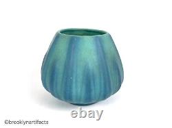 Antique Van Briggle Arts & Crafts Pottery Light Blue & Green Flower Vase