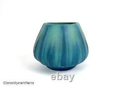 Antique Van Briggle Arts & Crafts Pottery Light Blue & Green Flower Vase