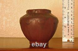 Antique Van Briggle Pottery Arts & Crafts Mini Cabinet Vase Deep Mulberry #654