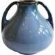 Antique Vintage American Fulper Arts And Crafts Blue Flambe Pottery Vase C. 1920
