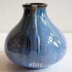 Antique Vintage American Fulper Arts and Crafts Blue Flambe Pottery Vase c. 1920
