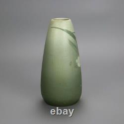 Antique Weller Arts & Crafts Floral Pottery Vase with Iris C1920