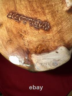 Antique Weller Forest Footed Pillow Vase Arts Crafts Pottery 8in