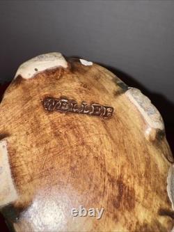 Antique Weller Forest Footed Pillow Vase Arts Crafts Pottery 8in