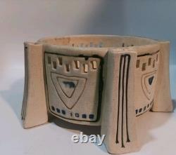 Antique Weller Pottery Creamware Planter Arts & Crafts Pierced Ceramic
