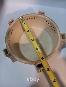 Antique Weller Pottery Creamware Planter Arts & Crafts Pierced Ceramic