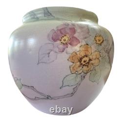 Antique Weller Pottery Matte Glaze Floral Vase (Signed, Dorothy England)