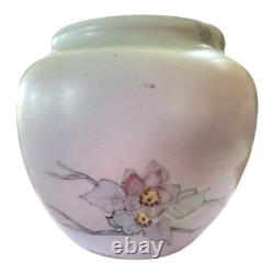 Antique Weller Pottery Matte Glaze Floral Vase (Signed, Dorothy England)