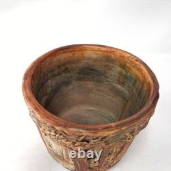 Antique Weller Pottery Woodcraft Forest Matte Planter Arts & Crafts Tree Relief