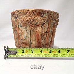 Antique Weller Pottery Woodcraft Forest Matte Planter Arts & Crafts Tree Relief