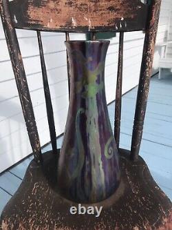 Antique Weller Sicard Arts Crafts Nouveau Large Pottery Vase Excellent Signed