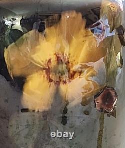 Antique Weller Vase Double Handle Art Pottery Louwelsa Glazed Hand Painted Pansy