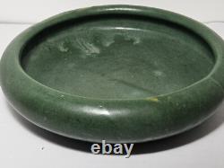 Antique Zanesville Arts & Crafts Matte Green Low Bulb Planter/Bowl c. 1912-1920