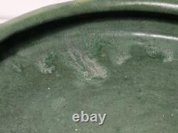 Antique Zanesville Arts & Crafts Matte Green Low Bulb Planter/Bowl c. 1912-1920