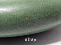 Antique Zanesville Arts & Crafts Matte Green Low Bulb Planter/Bowl c. 1912-1920