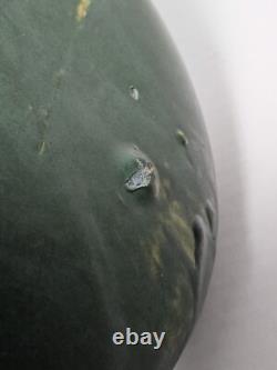 Antique Zanesville Arts & Crafts Matte Green Low Bulb Planter/Bowl c. 1912-1920