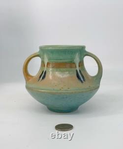 Antique vintage Roseville Montacello vase 555 Arts Crafts style old Monticello