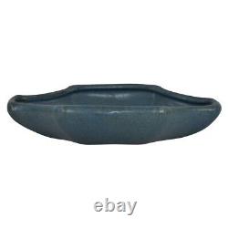 Arequipa Pottery Matte Blue Arts and Crafts Elongated Planter Bowl