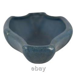 Arequipa Pottery Matte Blue Arts and Crafts Elongated Planter Bowl