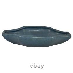 Arequipa Pottery Matte Blue Arts and Crafts Elongated Planter Bowl