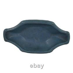 Arequipa Pottery Matte Blue Arts and Crafts Elongated Planter Bowl