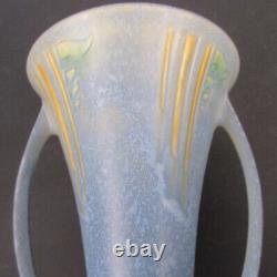 Art Deco Roseville Pottery Arts Crafts Blue Windsor 548-7 Vase Geometric Motifs