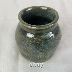 Art Hand Crafted Pottery Jar / Vase-Green Steve Salisian Jr Vintage