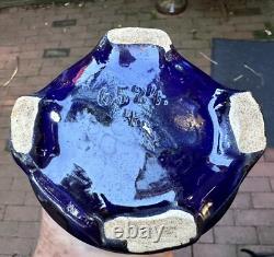 Art Nouveau Arts Crafts German/Austrian Hand Paint Pansy Decorated Pottery Vase