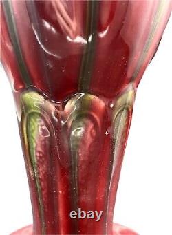 Art Nouveau Drip Glaze Vase Belgium 2169 Faiencerie Thulin Pottery Estate #13