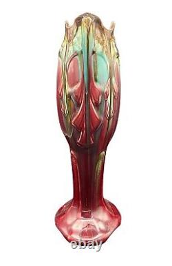 Art Nouveau Drip Glaze Vase Belgium 2169 Faiencerie Thulin Pottery Estate #13