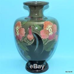 Art-crafts Gouda Pzh Dutch Folk Art Nouveau High Glazed Plateel Vase 1905s