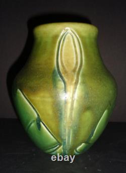 Artist Signed Hand Carved Rookwood Arts & Crafts Art Pottery Vase