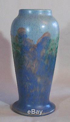 Arts And Crafts Art Pottery Scenic Vase 12 Inches High