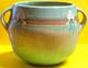 Arts And Crafts Roseville Pottery Montcello Two Handled Vase # 559-5 Blue/green