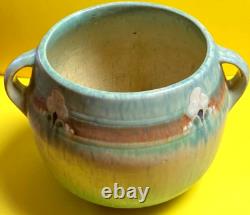 Arts And Crafts Roseville Pottery Montcello Two Handled Vase # 559-5 Blue/green