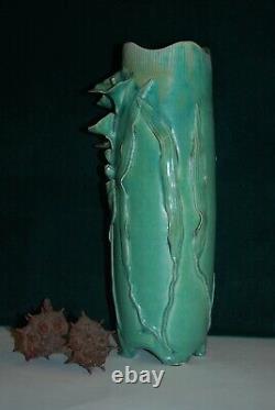 Arts And Crafts Style Flower Vase By San Diego Master Potter David Cuzick (#2)