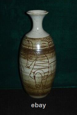 Arts And Crafts Style Flower Vase By San Diego Master Potter David Cuzick (#2)