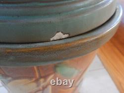 Arts & Craft Art Deco Futura Roseville Pottery Jardiniere & Pedestal