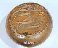 Arts & Crafts Antique Coil Built Low Vase Bowl Old Pottery Matt Brown