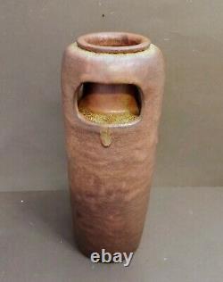 Arts & Crafts Architectural Craftsman Studio Pottery Buttress Vase 14 1/2