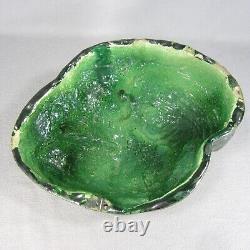 Arts & Crafts Art Deco Art Pottery Turtle Sculpture Handbuilt with Green Glaze