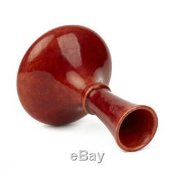 Arts & Crafts Burmantofts Miniature Red Glazed Bottle Vase