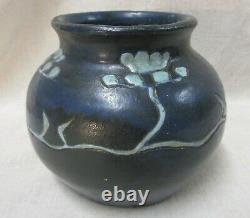 Arts & Crafts Carved Zark Pottery Vase