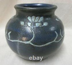 Arts & Crafts Carved Zark Pottery Vase