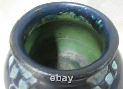 Arts & Crafts Carved Zark Pottery Vase